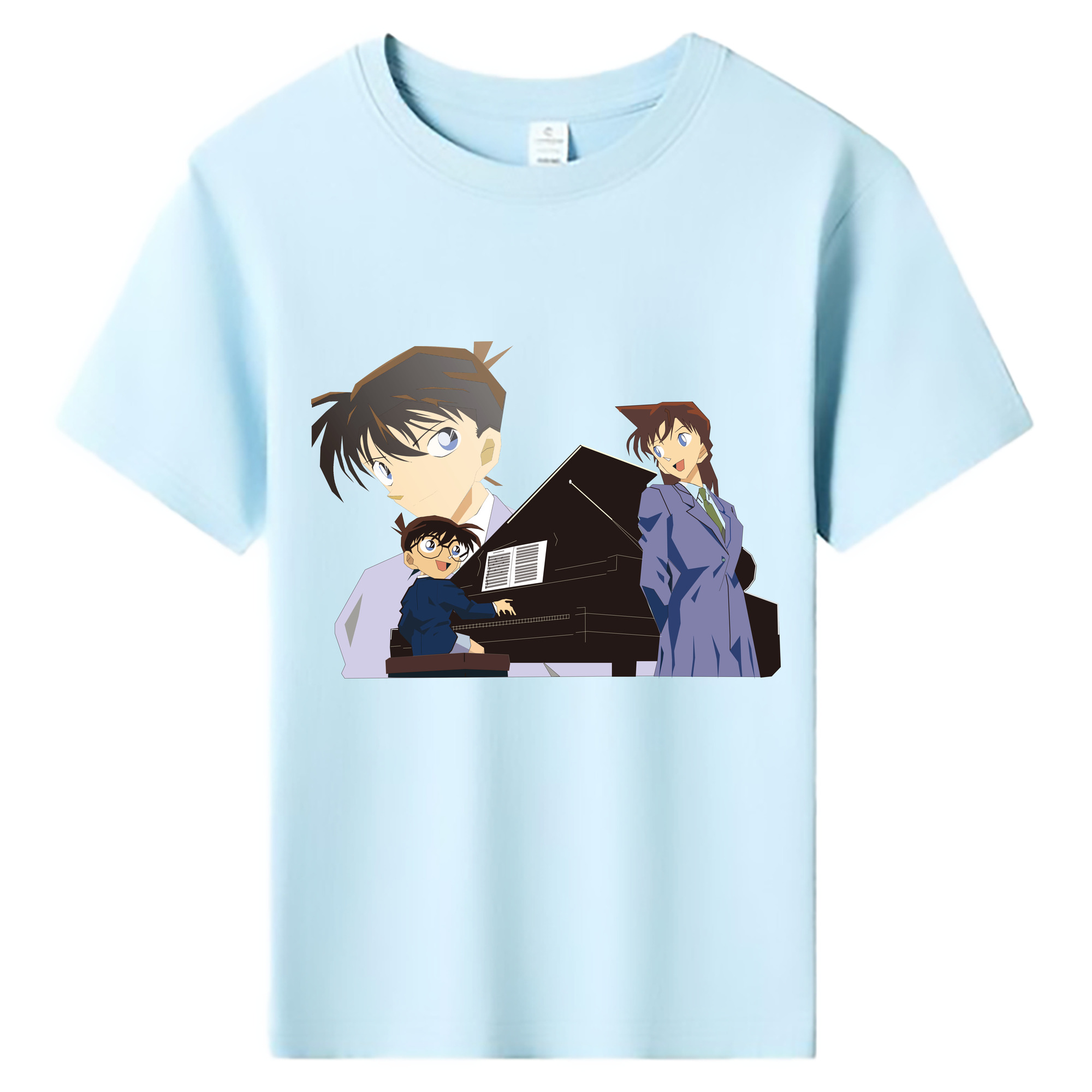 （画像用） 名探偵コナン 毛利 蘭 もうり らん、モーリ ラン Detective Conan Rachel Moore 綿100％キッズTシャツ（フロントプリント）